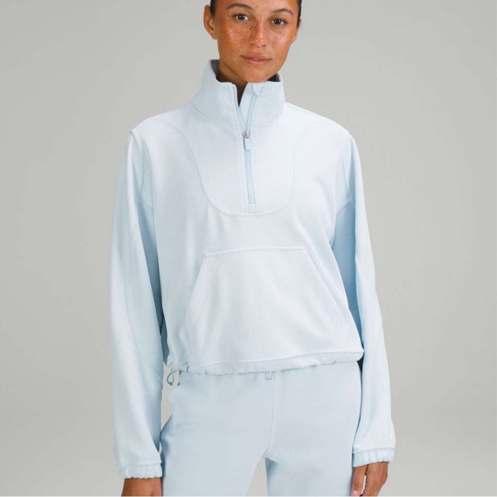 Like new lululemon softstreme ribbed half zip pullover hoodie jacket sweatshirt